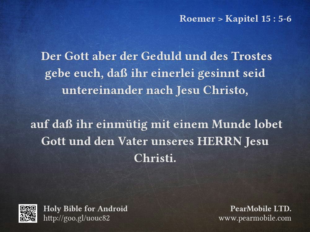 Roemer, Kapitel 15:5-6